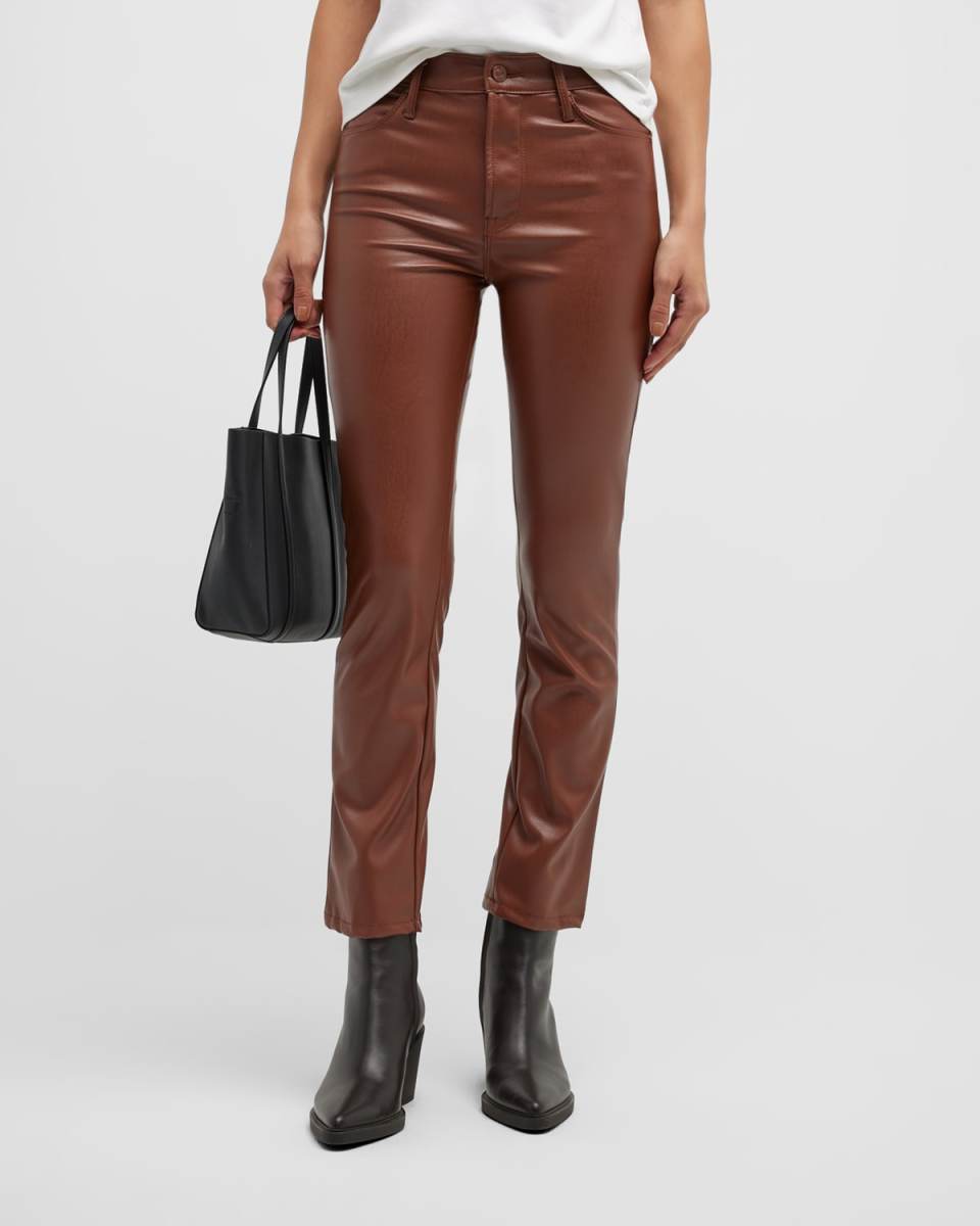The Mid Rise Dazzler Ankle Cropped Slim Straight Jeans